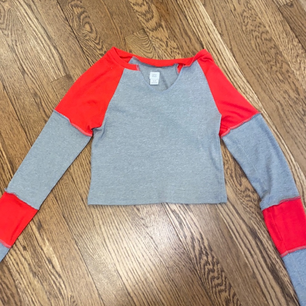 BDG red/grey long sleeve